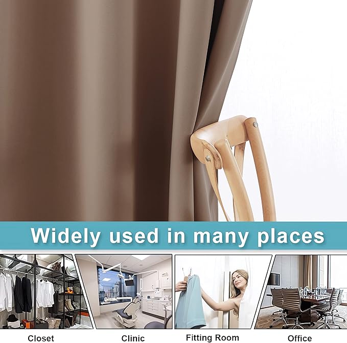 RYB HOME Privacy Curtain for Sliding Glass Door, Light Block Noise Reduce - Image 5
