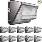 Lightdot 10Pack 120W LED Wall Pack Lights, 100-277v Dusk to Dawn by LightdotLighting
