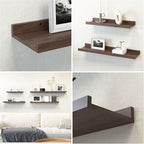 Boswillon Floating Shelves Set of 2, Farmhouse Wall Shelves - Image 5
