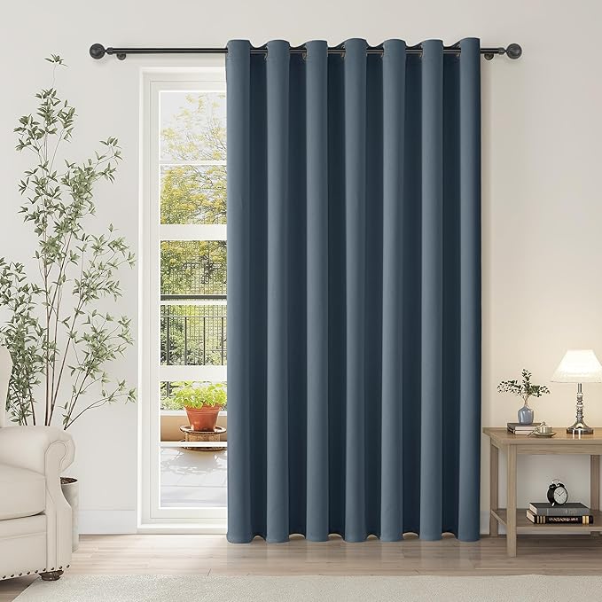 ChrisDowa Room Divider Curtain 108 Inches Long, Wide Blackout Sliding Door by ChrisDowa