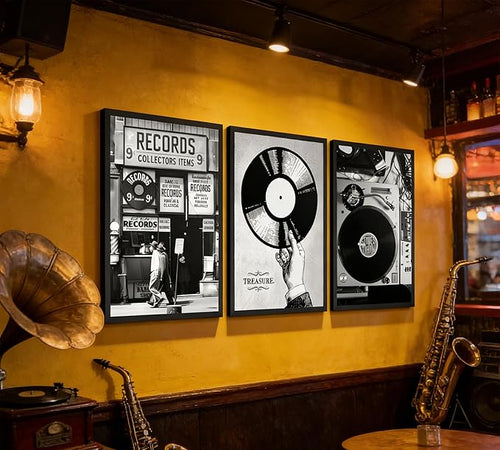 3Pcs Retro Music Poster Wall Art Fashion Black And White Photography Preppy - Image 2