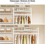 ONBRILL H3 Plus Expandable Wall Mounted Closet System, 5.7FT-8.2FT Closet - Image 3