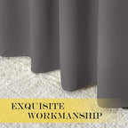 NICETOWN Grey Blackout Curtain 54 inches Long, Grommet Room Darkening Thermal - Image 6