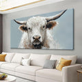 Wall Art Freedom Highland Cow Painting Wild Animal Cattle Canvas Art Wall Decor by Suconvng