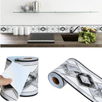 HyFanStr 4"x196" Waterproof Wallpaper Border 3D Embossed Floral Wall Border - Image 2