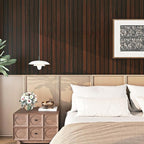 FunStick 24"x200" Slats Wood Wallpaper Peel and Stick Wall Paper Brown Walnut - Image 5
