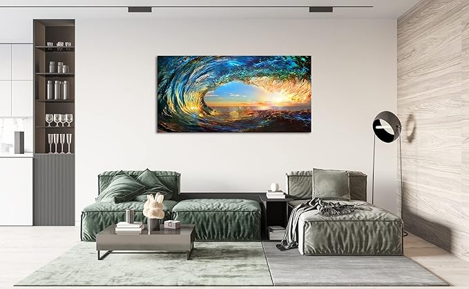 Cao Gen Decor Art S06762 Giant Wave Water Wall Art Canvas Prints 1 Panels Ocean - Image 2