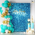 COKAOBE Turquoise Blue Shimmer Wall Backdrop, Photo Backdrops by COKAOBE
