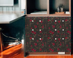 FLFK Gothic Rose Floral Wallpaper Peel and Stick 16in x 64in Wall Paper - Image 6