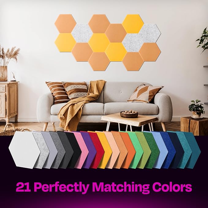 Acoustic Panels 12-Pack Soundproof Wall Panels 12"X10.4"X0.4" Sound Panels High - Image 5