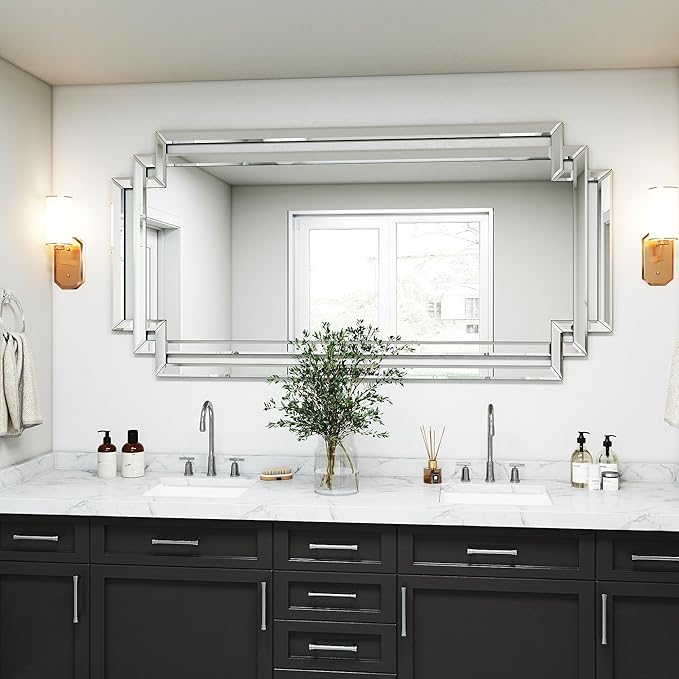 30" X 59" Large Wall Mirror for Decor, Glass Decorative Mirror - Image 5