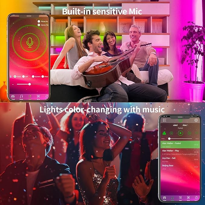 KSIPZE Led Lights for Bedroom 50ft Led Strip Lights - Image 3