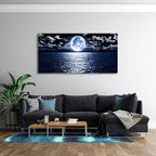 Cao Gen Decor Art S06975 Wall Art Canvas Prints Moon Sea Ocean Landscape 1 - Image 2