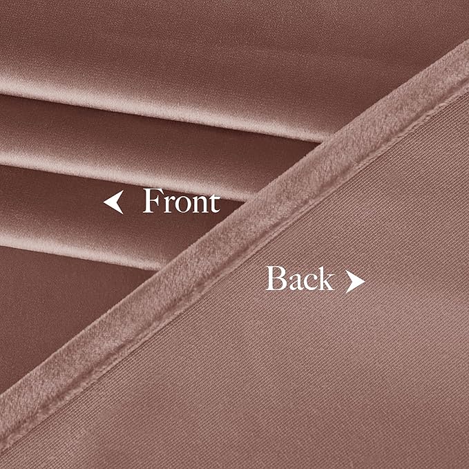 NICETOWN Room Darkening Dusty Pink Velvet Curtains 96 inch Length - Image 9
