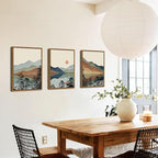 AKWISH Mountain Canvas Wall Art Set of 3, Boho Watercolor Poster Prints - Image 6