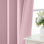 CUCRAF Light Pink Blackout Curtains 84 inch Length 2 Panels Set, Rod Pocket - Image 6