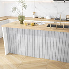 VEELIKE Light Grey Wood Wall Panels Peel and Stick Wood Slat Wall Panel - Image 6
