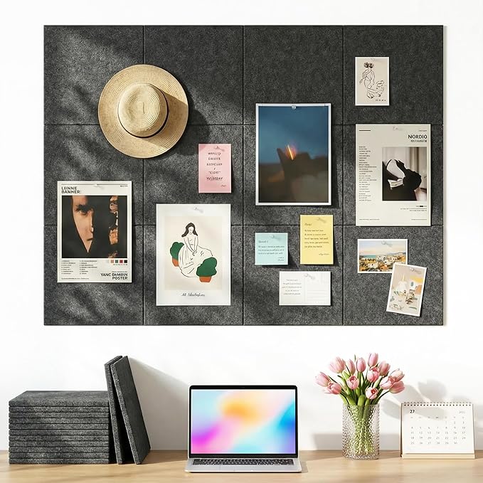 Aothia Felt Bulletin Board Tiles by AothiaSimpleNaturalUnique