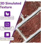 3D Peel and Stick Faux Brick Wall Panels 11.8" x 11.8" 10-Pack, Small - Image 4