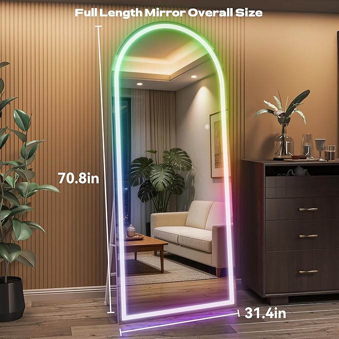 Hasipu Arch Full Length Mirror 71 x 32 in - Image 2