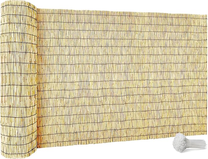 Reed Fencing Rolls, Decorative Bamboo Fencing 5ft High Roll Reed Screen by Unknown