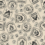 FLFK Vintage Beige Peel and Stick Wallpaper 16" x 256" Antique Campfire by FLFK