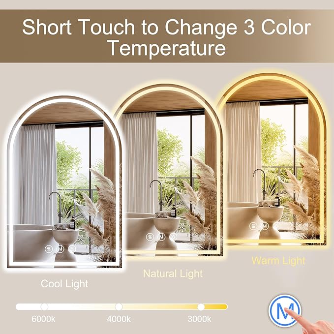 Arched LED Bathroom Mirrors - Image 5