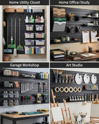 FRAYSCENT Slat Wall Paneling Garage Slat Wall Storage Systems Slatwall Panels - Image 3