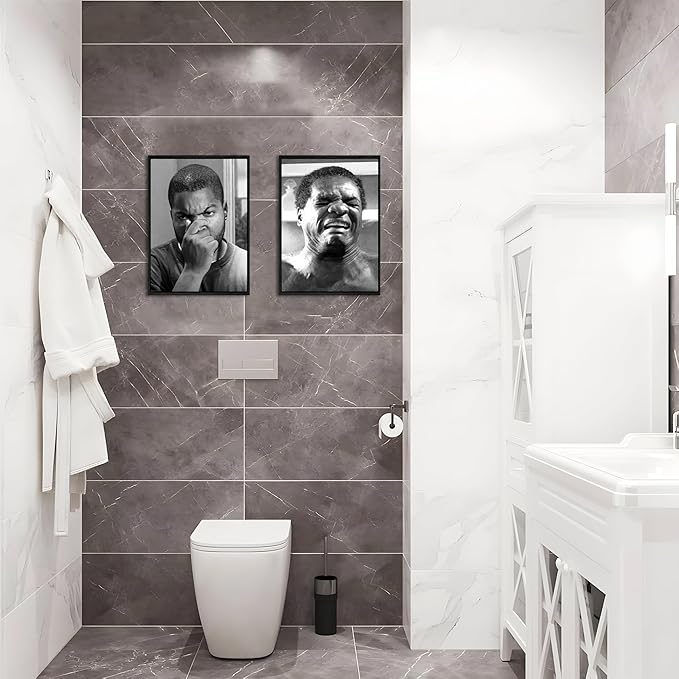 Funny Bathroom Canvas Wall Art Set of 2 - Image 2
