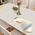 Yancorp 24"x120" Textured Fabric Cream Faux Grasscloth Peel and Stick Wallpaper - Image 5