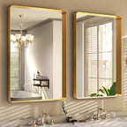 Easly 36 x 24 Inch Gold Bathroom Mirror - Image 3