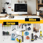 Spampur Peg Board, 8 Pack Metal Pegboard Panels - Image 8