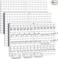 Peg Board, 6 Pack 16'' x 12'' White Pegboard Panels by Hogurity