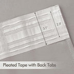 MIULEE Stone Back Tab Blackout Curtains 90 Inches Long 2 Panels Set - Image 2