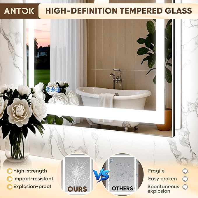 Antok 72"x 36" LED Bathroom Mirror - Image 5