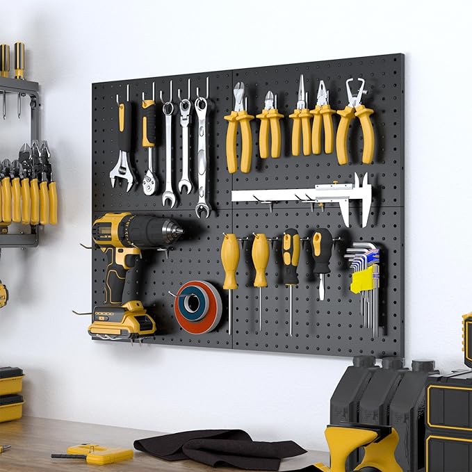 Spampur Peg Board, 4 Pack Metal Pegboard Panels - Image 2