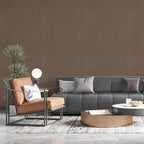 Brown Grasscloth Peel and Stick Wallpaper Texture Contact Paper A Set of 15.7" - Image 7