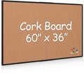 Extra Large Cork Bulletin Board 60" X 36", Foldable Notice Pin Board by Justdowhatyouwanttodo
