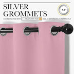 NICETOWN Crystal Pink Blackout Curtains 90" Long - Image 3