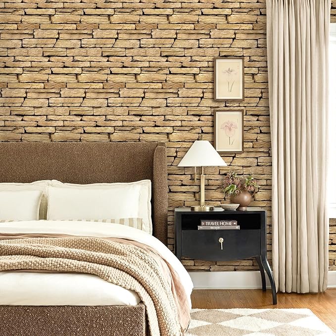COMSTICKC Peel and Stick Faux Stone Wall Sticker Wall Panels, Not Real Stone - Image 6