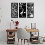 Tropical Leaves Wood Wall Art for Living Room, Botanical Wall Art Wood Panel - Image 6