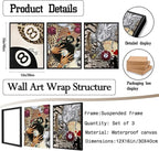Fashion Cheetah Wall Art Set of 3 Leopard Wall Decor Pictures Lucky 8 Ball - Image 3