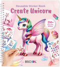 Sticker Dress Up Unicorn - Kids Activity Book Learn Fashion Design for Unicorn with Guides and 250+ Reusable Stickers. Christmas Gift for Girls Ages 5,6,7,8