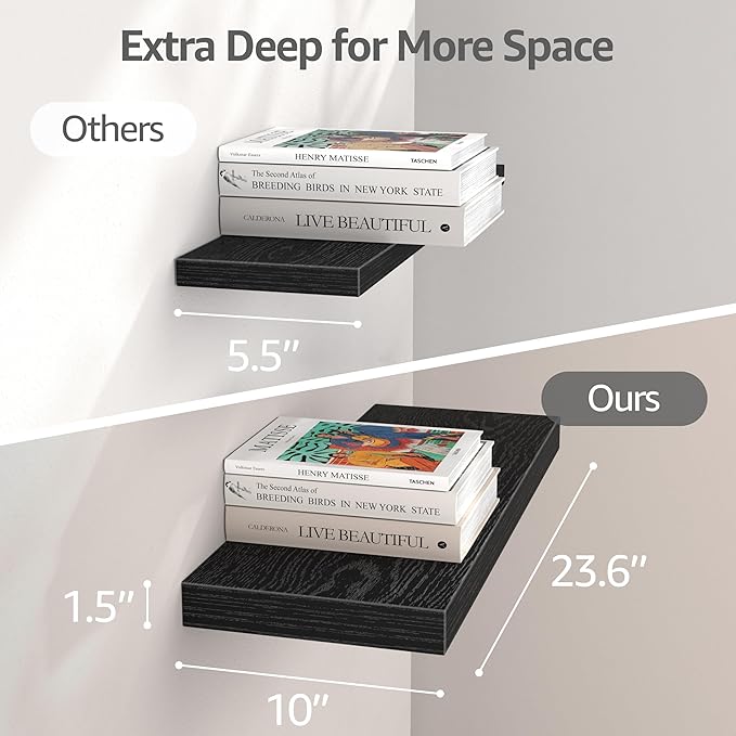 QEEIG 10" Deep Floating Shelves - Image 3