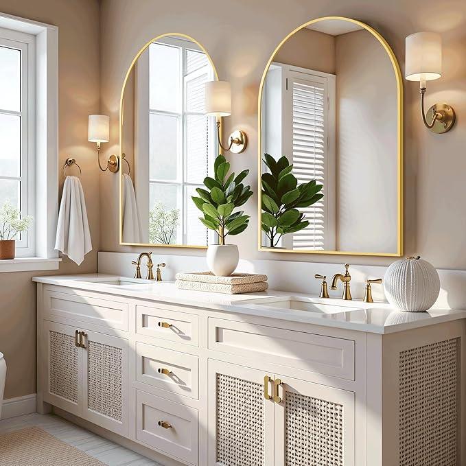 Arched Bathroom Mirror for Wall, HD Glass Over Sink for Bathroom - Image 3