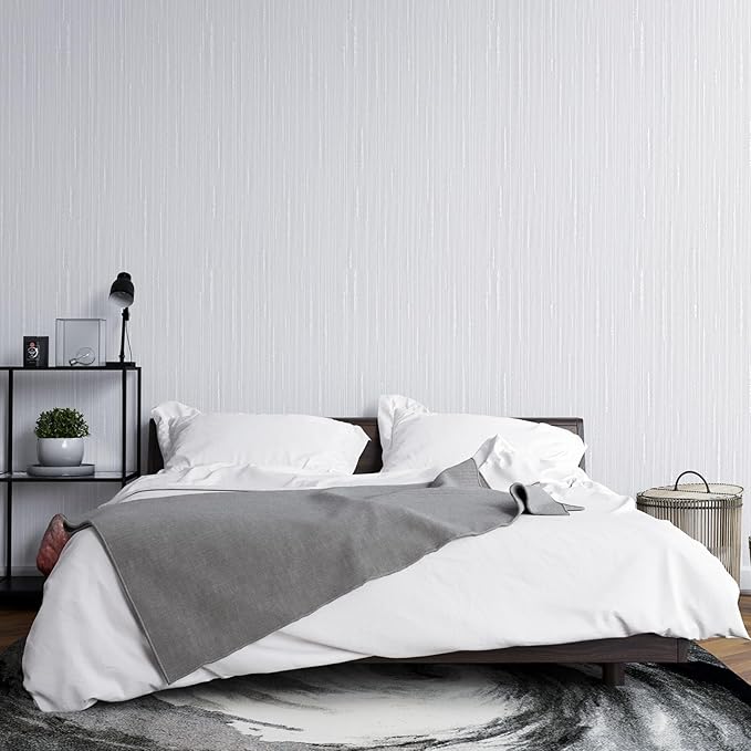 Sliver Grasscloth Peel and Stick Wallpaper Modern Grasscloth Wallpaper 15.7" x - Image 5