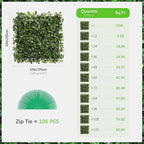 Luyue 12PCS 10”×10” Boxwood Panels, Artificial Grass Wall Panels Fake Greenery - Image 5