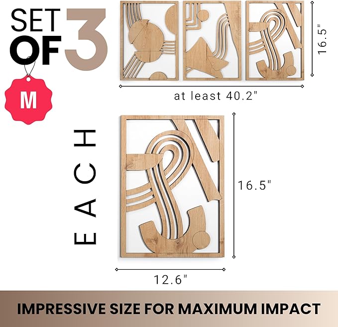 qmmp Modern Wooden Wall Sculptures - Image 4