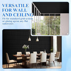 Nuanchu 90 Pcs 3D Slat Wall Panels, Paintable Waterproof Textured Tiles - Image 6