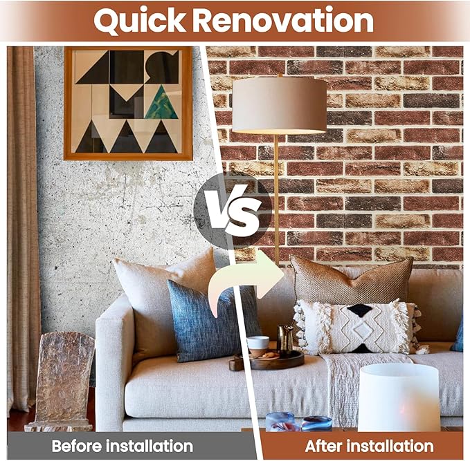 20 PCS 3D Wall Panels Brick Peel and Stick 26.7"x13.4" - Image 7